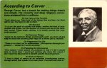 A vintage postcard with a photograph portrait and several quotations from George Washington Carver