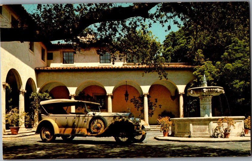 Vintage dealer trade postcard front, antique automobile service reminder card, Shatterproof Glass Corporation Bishop Glass Phoenix Arizona